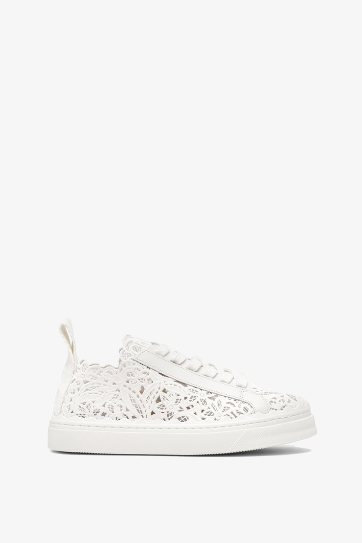 Lauren white lace sneakers