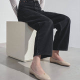 Marcie beige leather ballerinas
