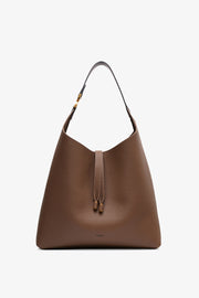 Marcie taupe leather shoulder bag