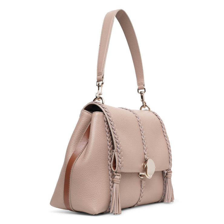Penelope medium beige leather bag
