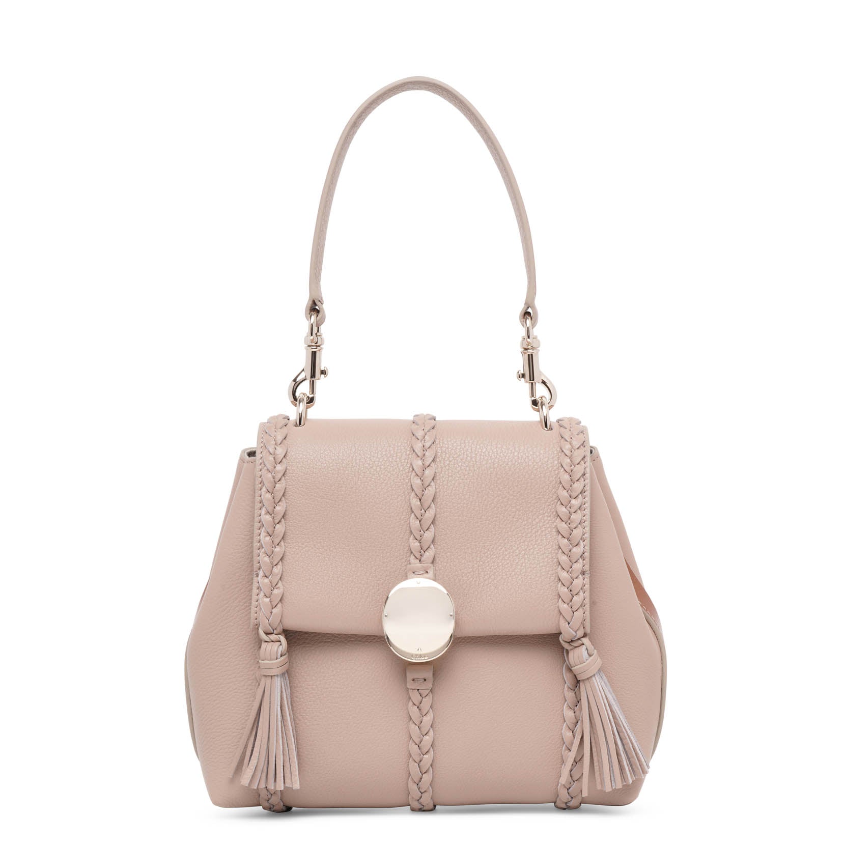Chloé Penelope Small Beige Leather Bag In Brown