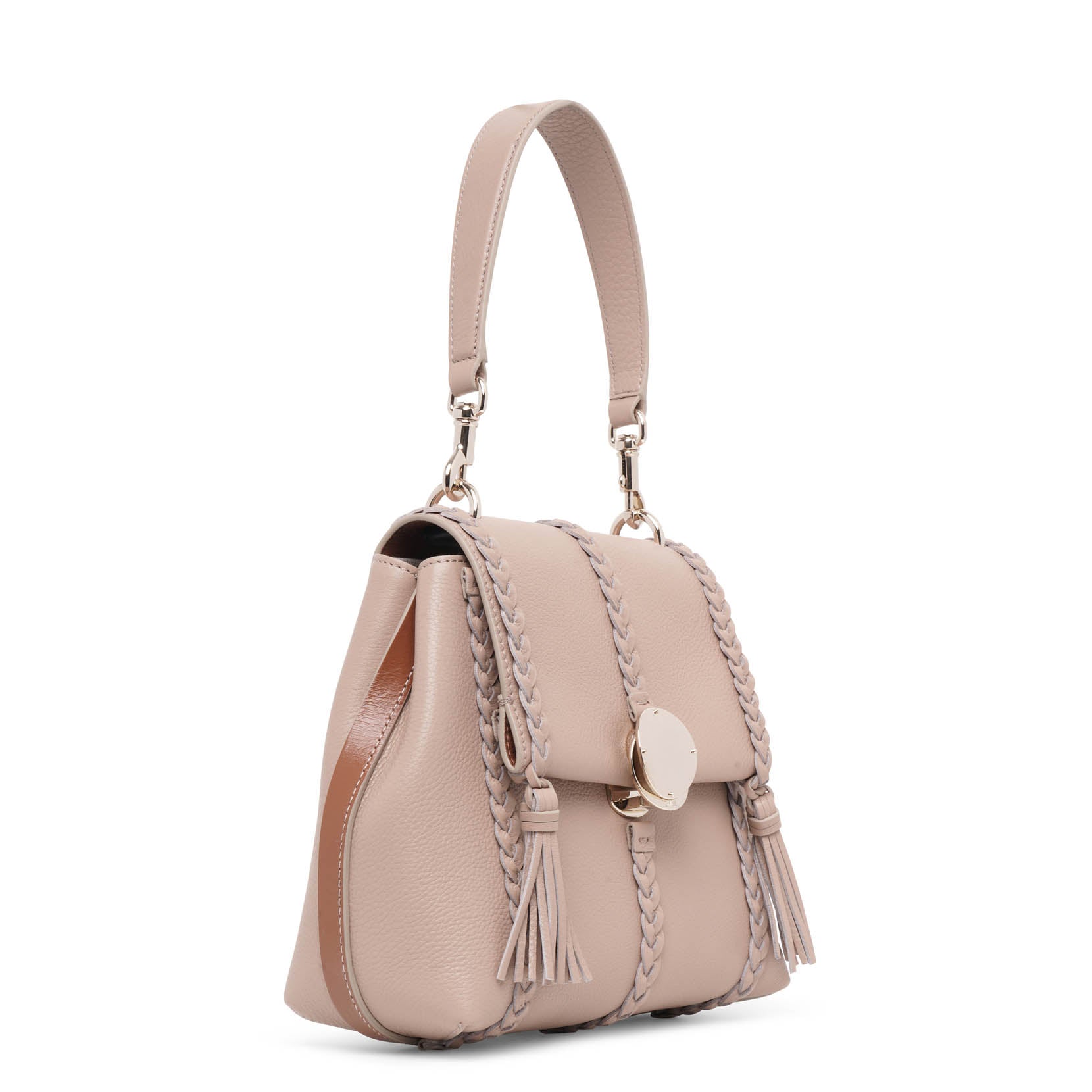 Shop Chloé Penelope Small Beige Leather Bag
