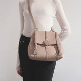 Penelope small beige leather bag