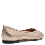 Marcie rose gold leather ballerinas