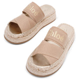 Mila beige linen flats