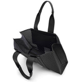 Woody large black leather bag