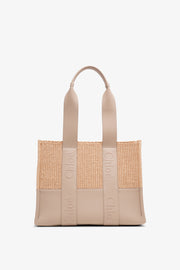 Woody medium beige leather bag