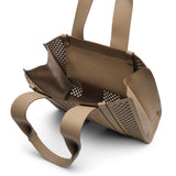 Woody medium brown leather bag
