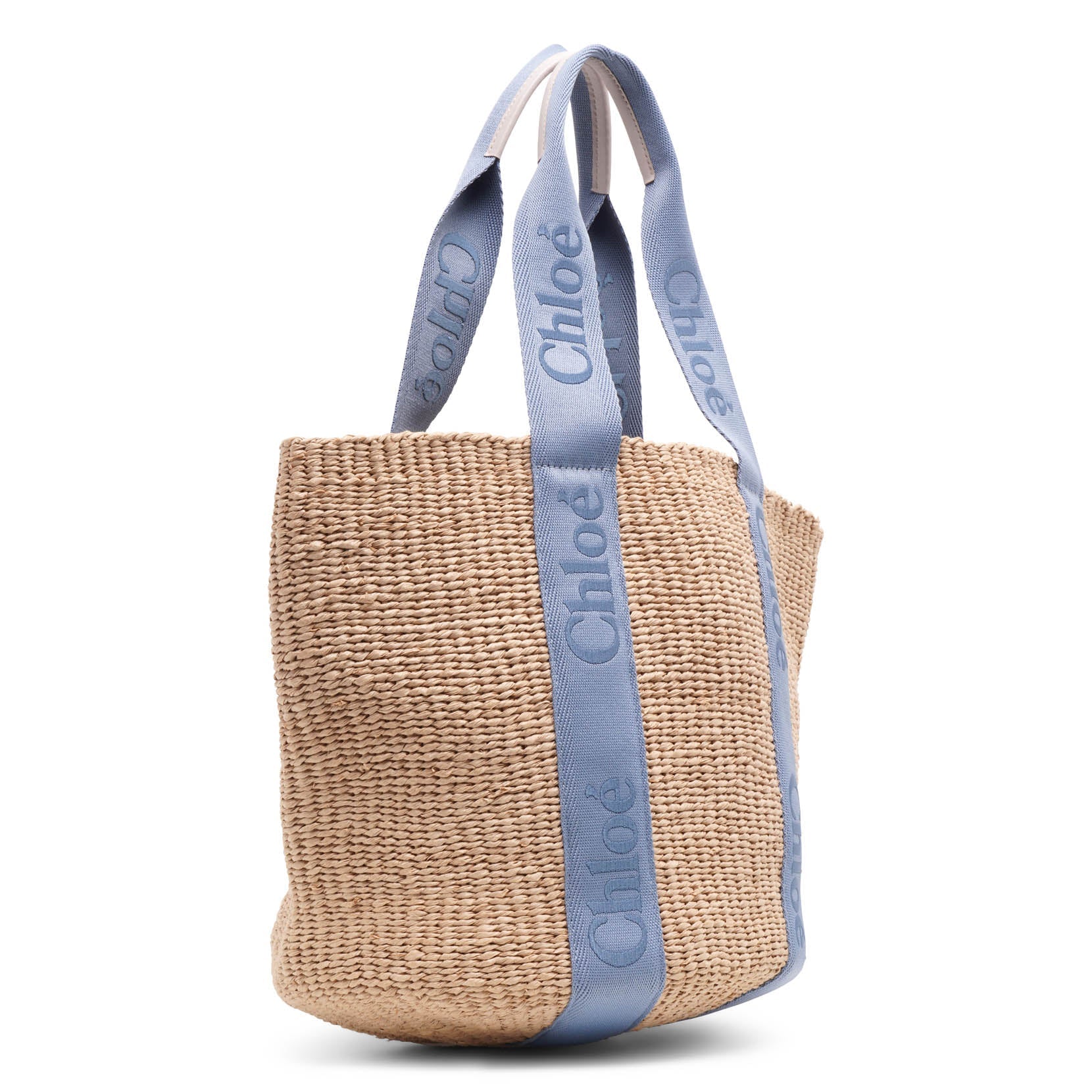 Chloé | Woody light blue raffia tote bag | Savannahs