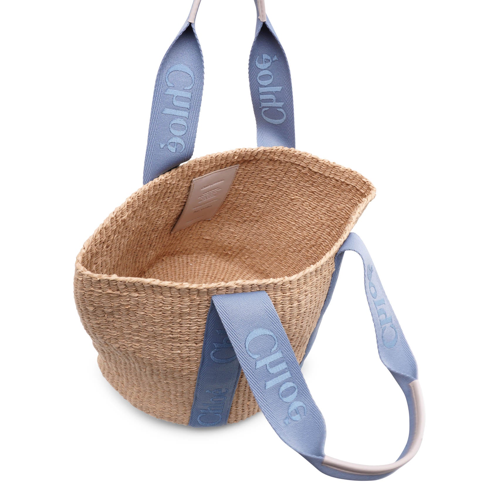 Chloé | Woody light blue raffia tote bag | Savannahs