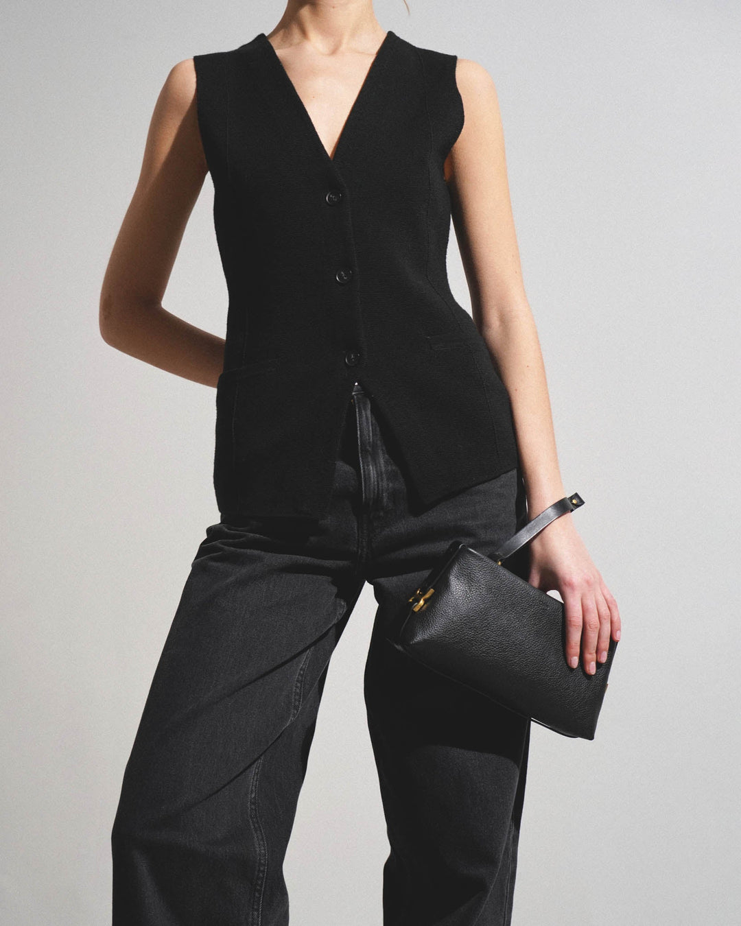 ショルダーバッグ・ポシェット CHLOE Black Leather Marcie Clutch CH24549B-Chloe-Marcie-black-