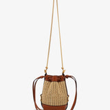 Marcie raffia bucket bag