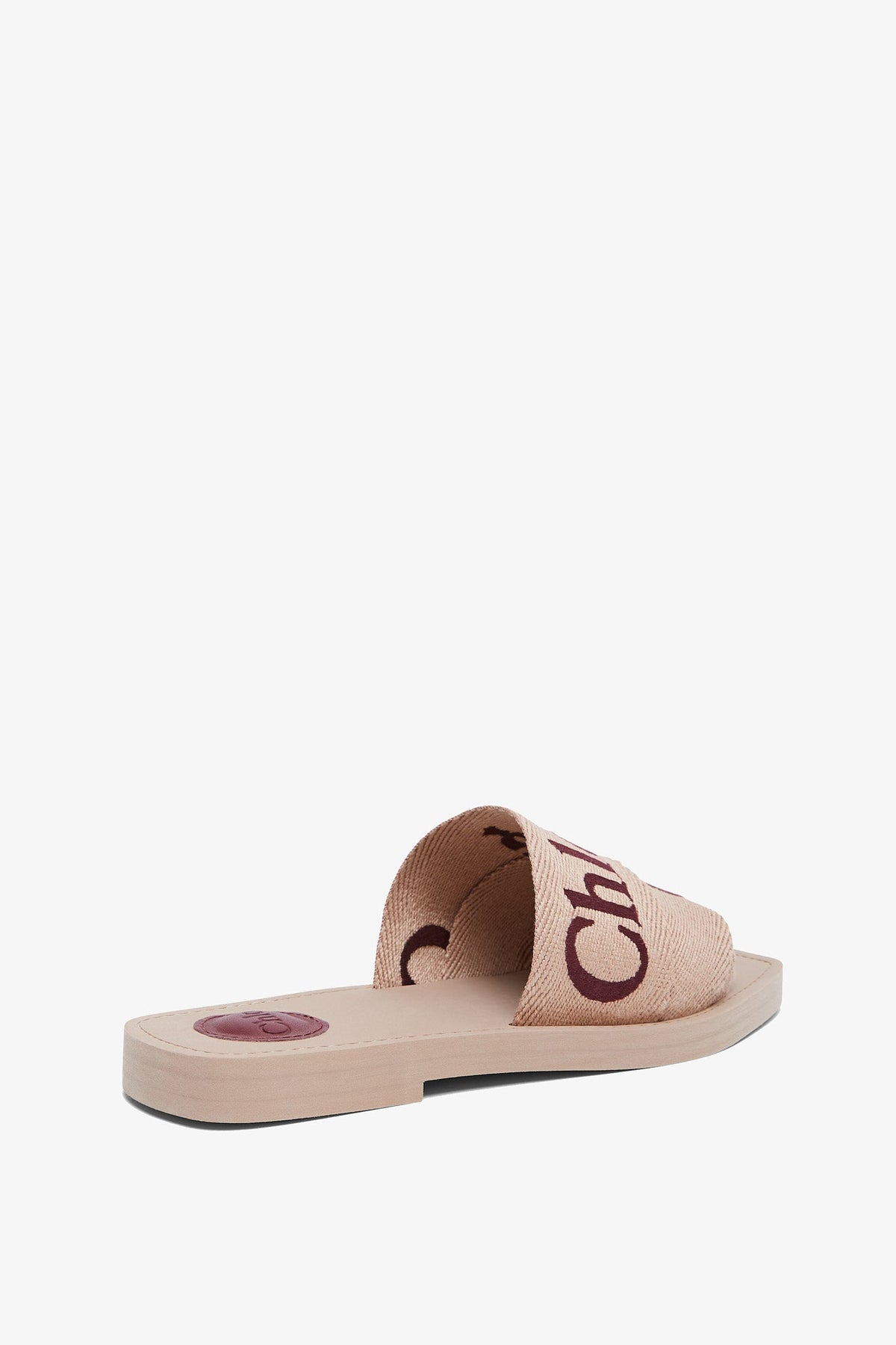 Shop Chloé Woody Dusty Pink Slides