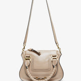 Marcie deep beige leather tote bag