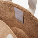 Woody raffia wild grey tote bag