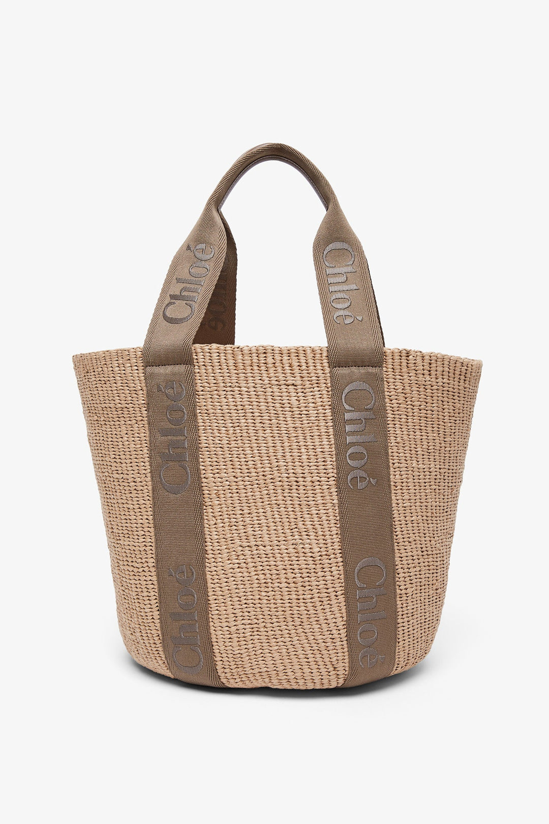 【CHLOE】BROWN RAFFIA TOTE Chloé Summer Banana Tote Bag In Raffia | Chloé US