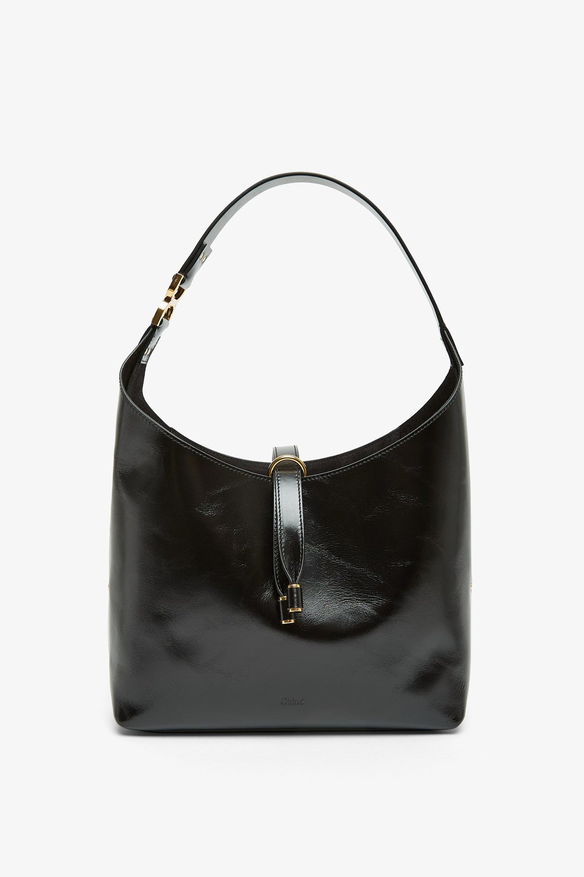 Shop Chloé Marcie Black Leather Hobo Bag