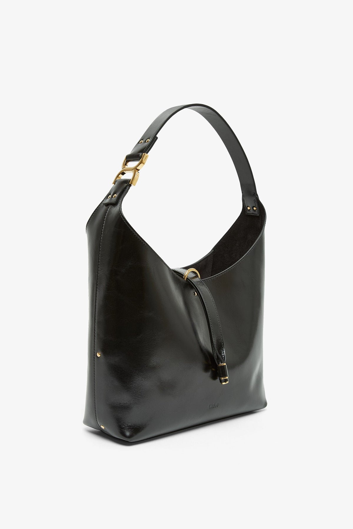 Shop Chloé Marcie Black Leather Hobo Bag