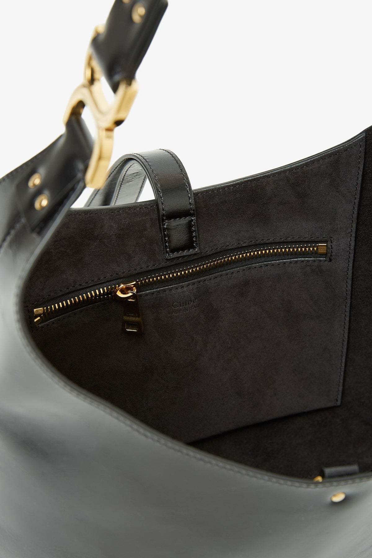 Shop Chloé Marcie Black Leather Hobo Bag