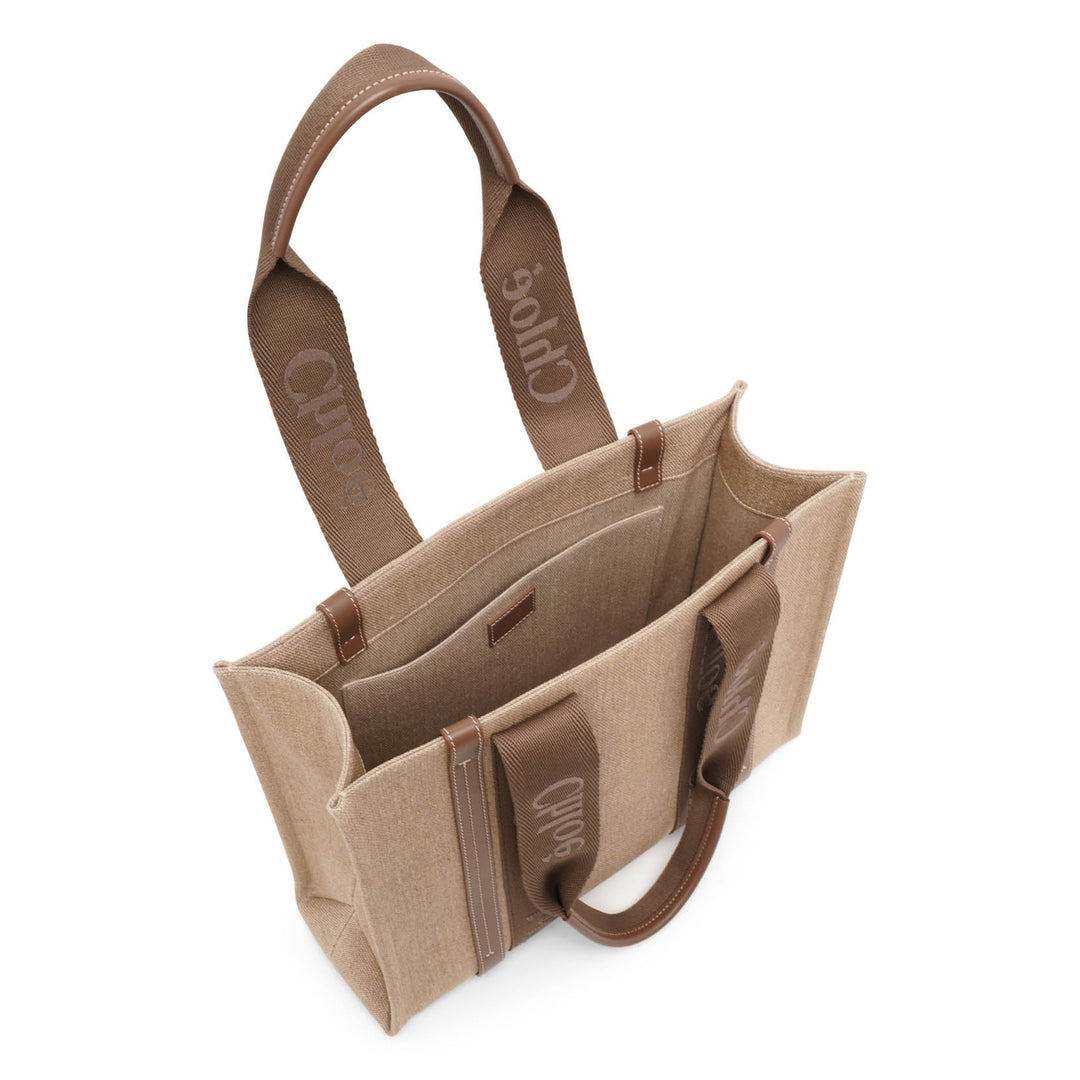 ☆Chloe☆ Medium WOODY Tote トートバッグ BROWN MULTI♪ Chloé | Woody dark brown medium tote bag | Savannahs