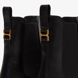 Marcie black leather chelsea boots