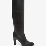 Eve black leather high boots