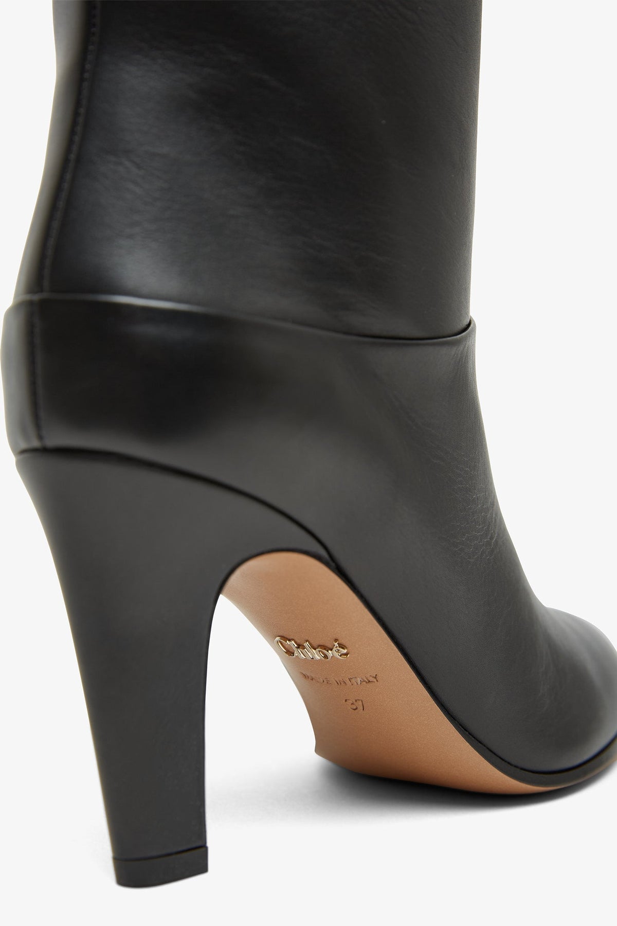 Shop Chloé Eve Black Leather High Boots