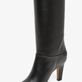 Eve black leather high boots