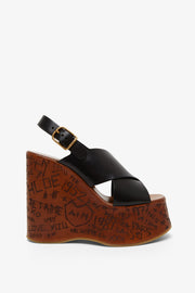 Maximi black cork wedges