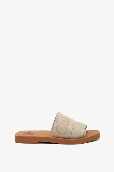 Chloe☆関税込☆ウッディ コットンキャンバス スライド Chloé Woody canvas slides Chloe