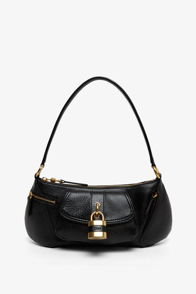 The 99 black leather shoulder bag