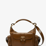 Shiny dark khaki camera bag