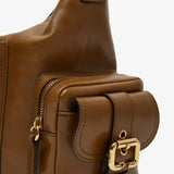 Shiny dark khaki camera bag