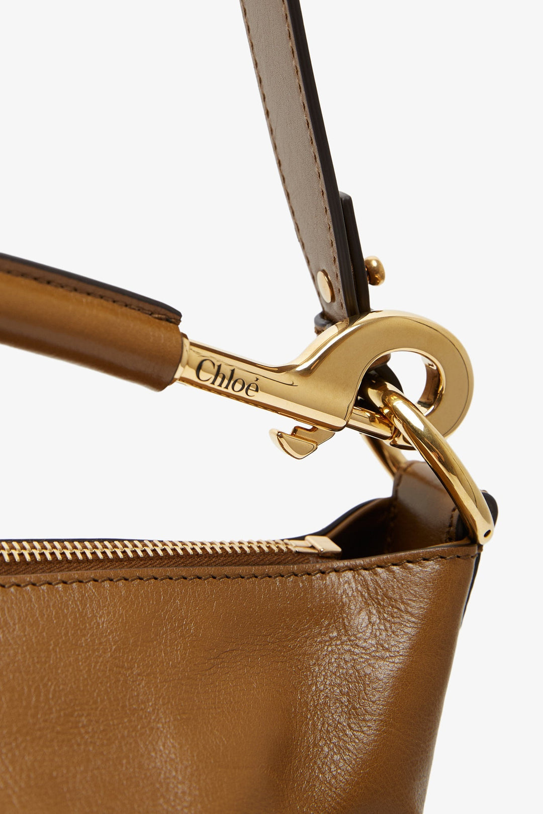 Chloé | Shiny dark khaki camera bag | Savannahs
