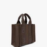 Woody brown small tote bag