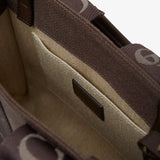Woody brown small tote bag