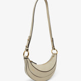 Banana beige leather crossbody bag