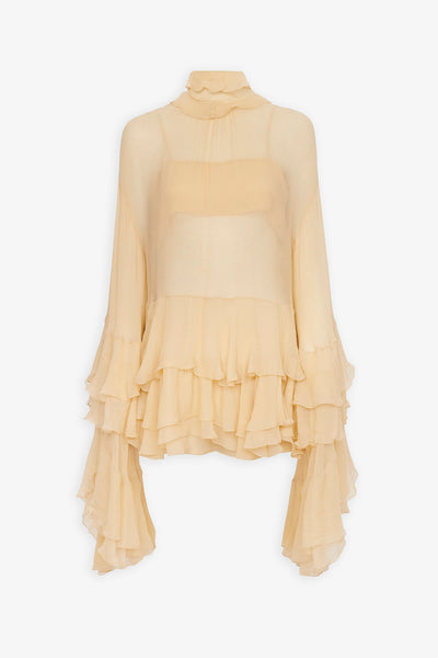 Chlo | Ruffled mini dress in silk mousseline | Savannahs Chlo | Ruffled mini dress in silk mousseline | Savannahs