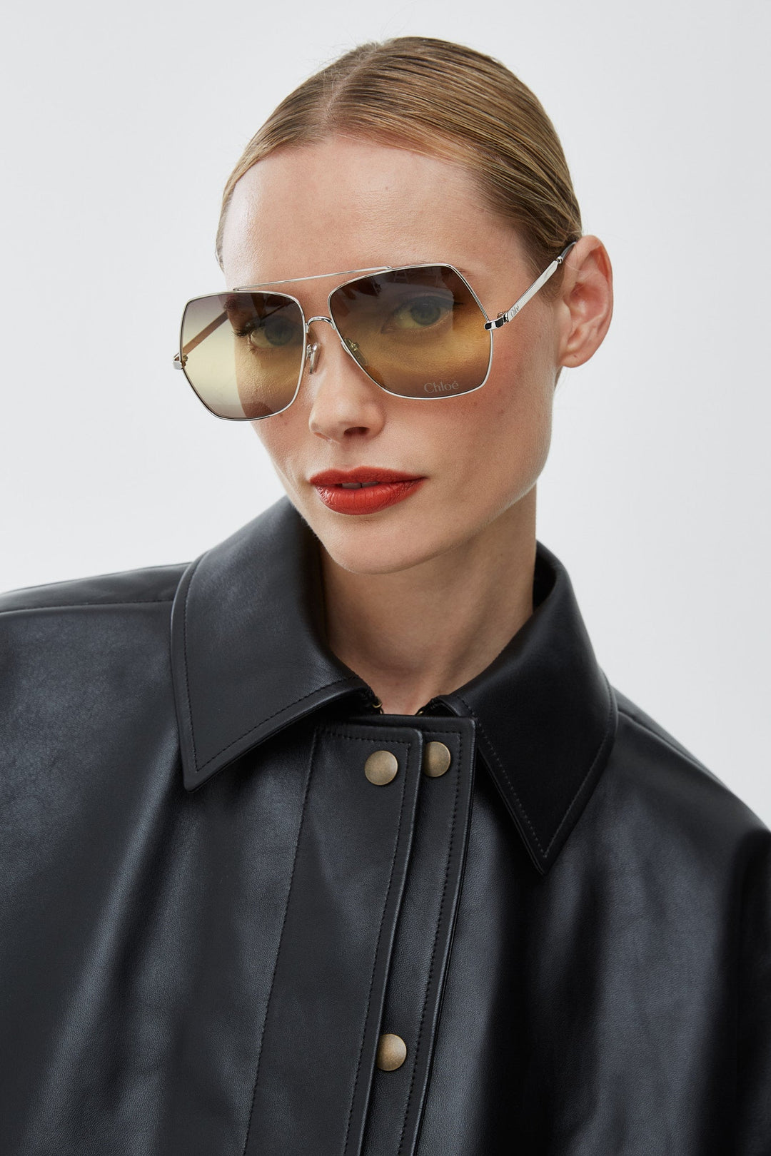 Chloé | Short cape in soft nappa leather | Savannahs