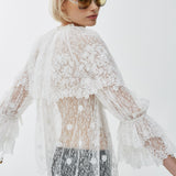 Gathered top in lace