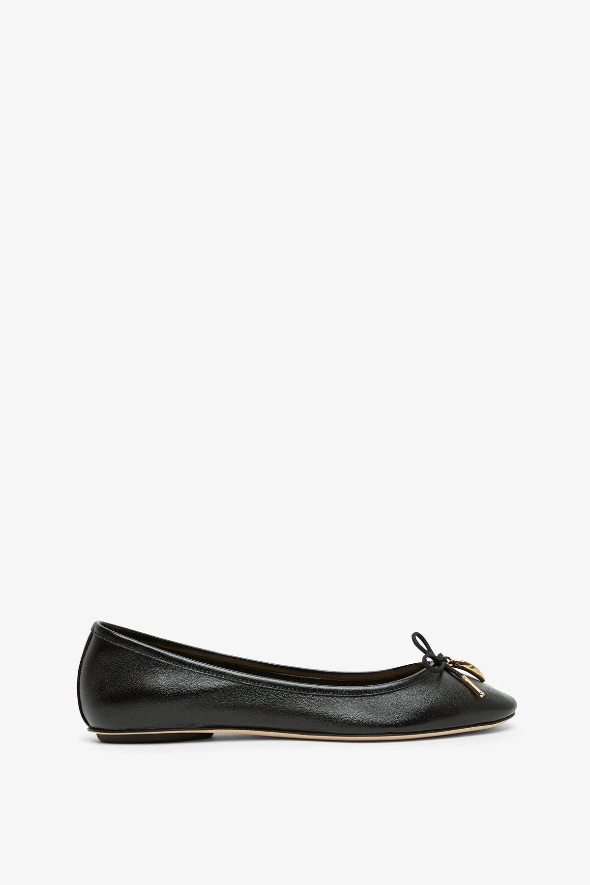 Shop Chloé Iris Black Leather Ballerinas