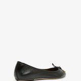 Iris black leather ballerinas
