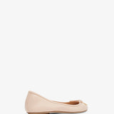 Iris beige leather ballerinas