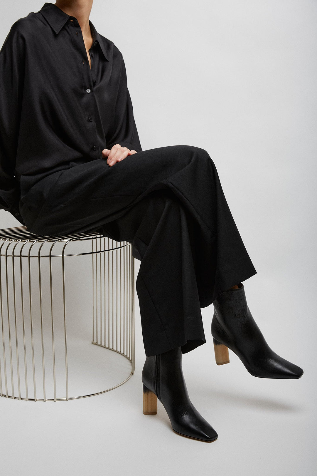 ロングブーツ CHLOE Black Leather Georgia Ankle Boots Chloé | Georgia black leather ankle boots | Savannahs