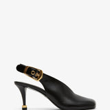 Andrea black slingback pumps