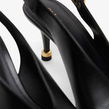 Andrea black slingback pumps