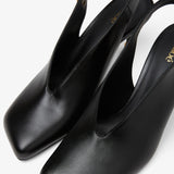 Andrea black slingback pumps