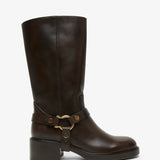 Dakota dark brown leather boots
