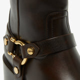 Dakota dark brown leather boots