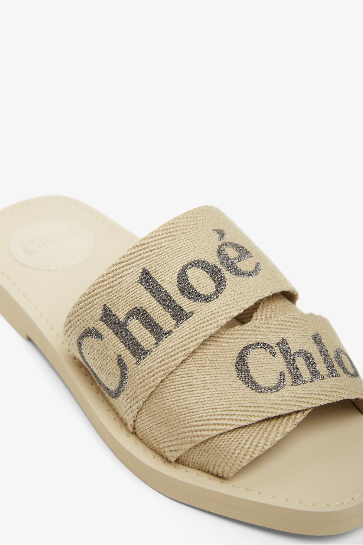 Chloé Woody Beige Slides